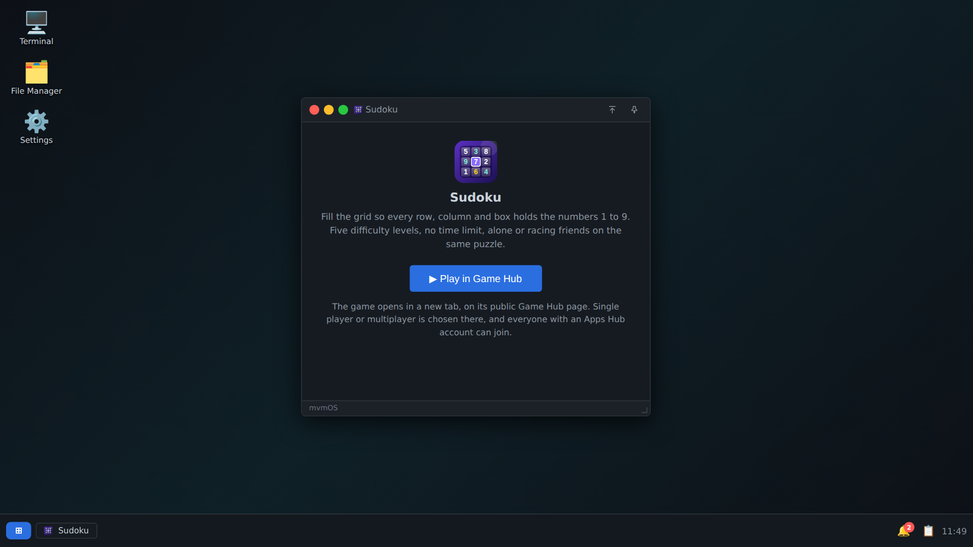 Sudoku desktop screenshot 1