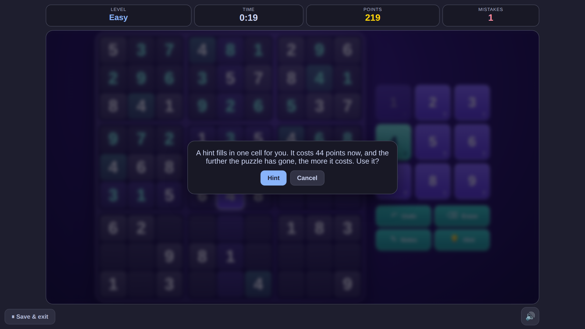 Sudoku desktop screenshot 5
