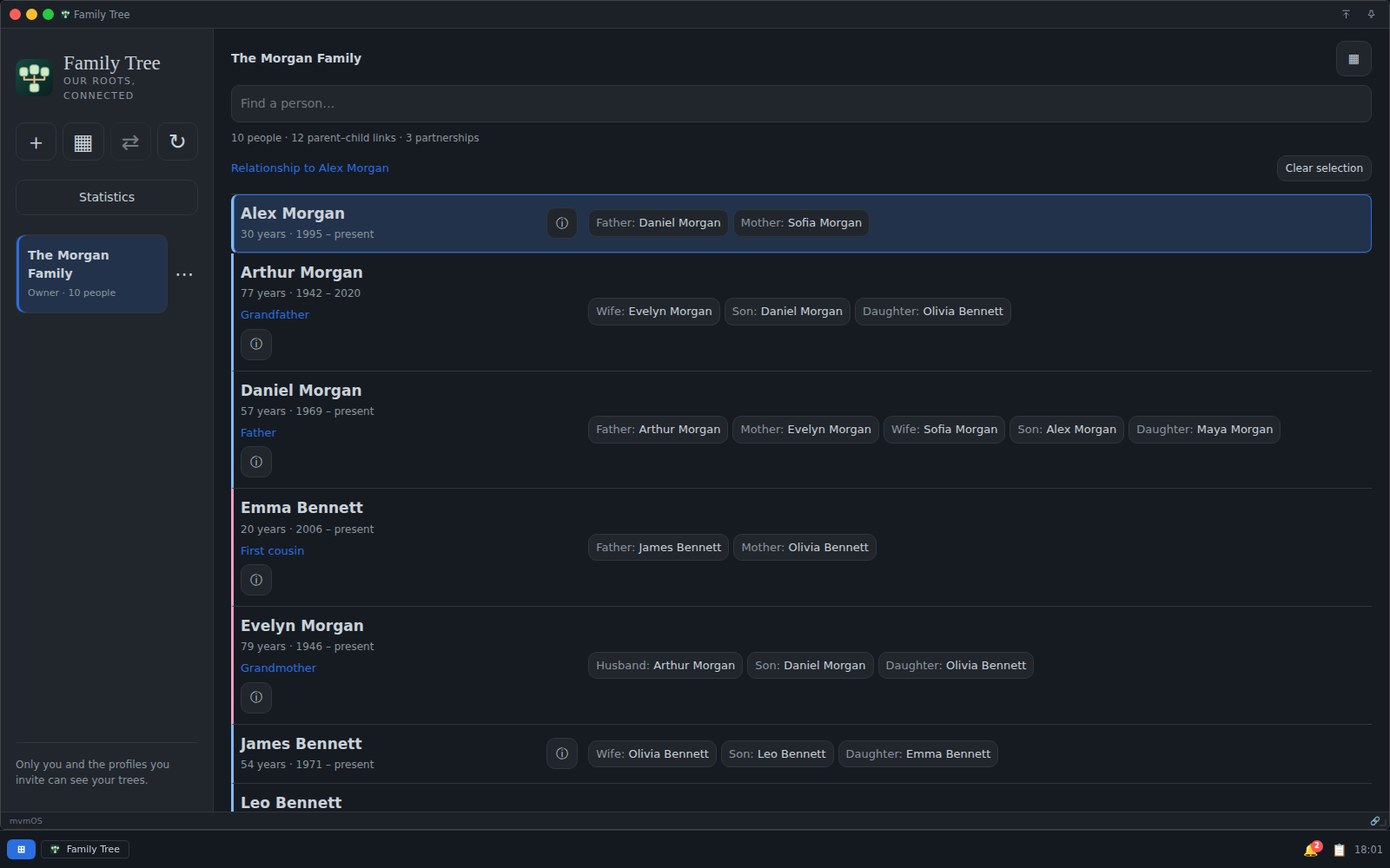Family Tree desktop screenshot 2
