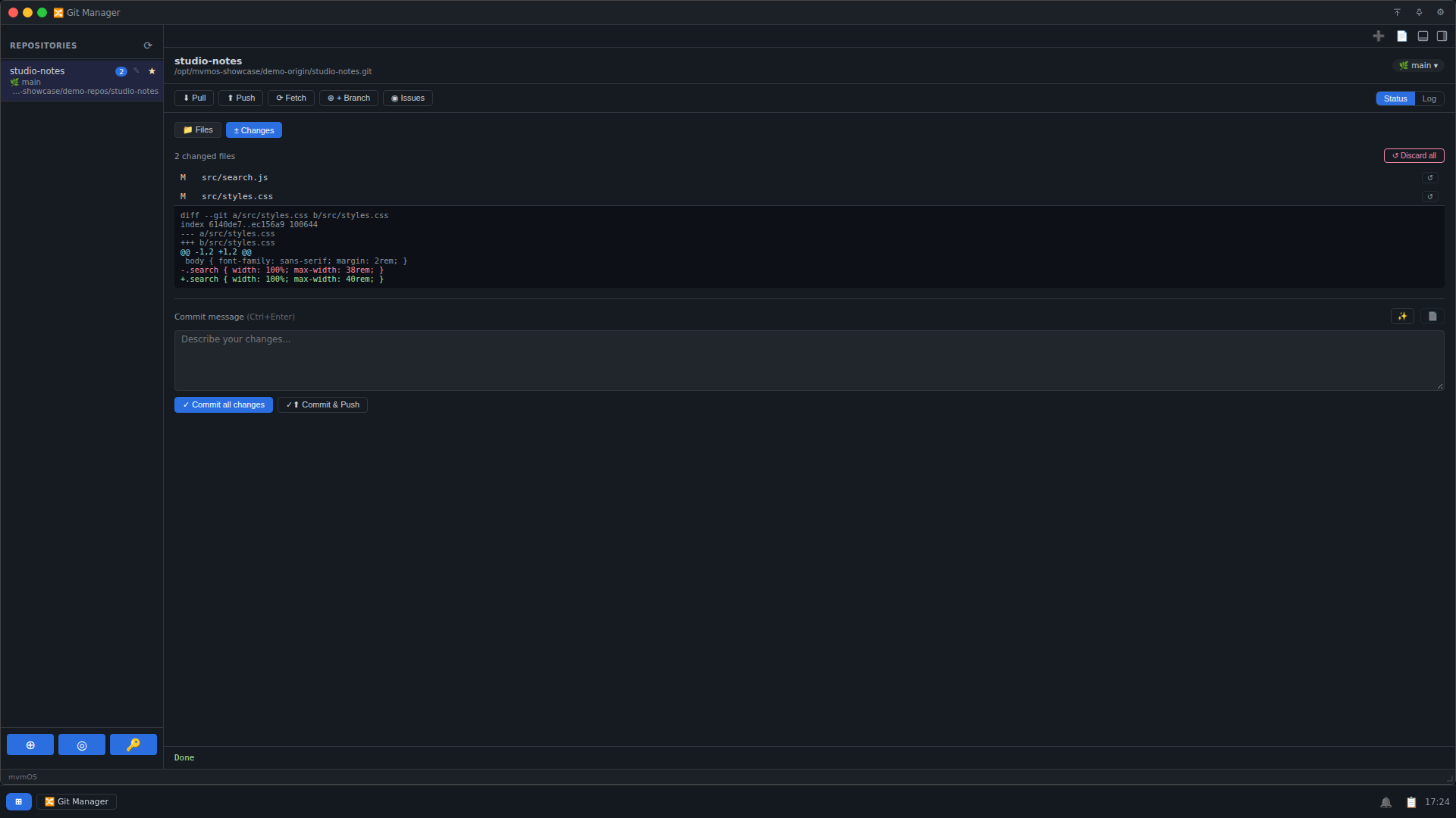 Git Manager desktop screenshot 2